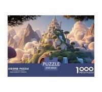 An Estate at Top of The Mountain 1000 Piezas Cartón Rompecabezas Cloud-Top Fantasy Temple Imposible, Difícil Juego Familiar Puzzle para Niños Pequeños 38x26cm/1000pcs