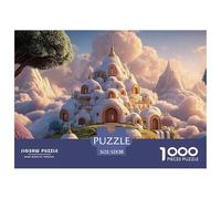 An Estate at Top of The Mountain 1000 Piezas Cartón Rompecabezas Cloud-Top Fantasy Temple Liberador De Estrés Juego Familiar Puzzle para Niños Pequeños 52x38cm/1000pcs
