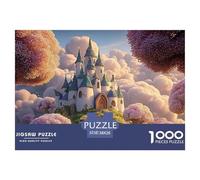 An Estate at Top of The Mountain 1000 Piezas Papel Ecológico Rompecabezas Hilltop Fairytale Palace Imágenes Vibrantes Juego Creativo Puzzle Juego De Desafío Difícil 38x26cm/1000pcs