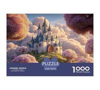 An Estate at Top of The Mountain 1000 Piezas Papel Ecológico Rompecabezas Hilltop Fairytale Palace Liberador De Estrés Juego Familiar Puzzle para Niños Pequeños 70x50cm/1000pcs
