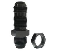 AN Fittings, AN Bulkhead Connectors, Aluminum Extension Joint, Color Black, Precision Machined, Automotive Replacement Parts for Repair Shop, Garage, Home, Business, Beginners