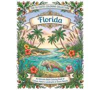 An Intricate Florida Inspired Coloring Book for Adults, Teens and Seniors: Relaxing Sunshine State Scenes with Beaches, Wildlife, Coastal View Charm & Wildlife