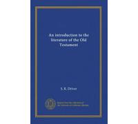 An introduction to the literature of the Old Testament