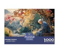 An Iron Bench Under The Tree 1000 Stück Premium-Karton Puzzle Kitten Lebendige Bilder Kreatives Spiel Puzzles Als Wohnaccessoires 38x26cm/1000pcs
