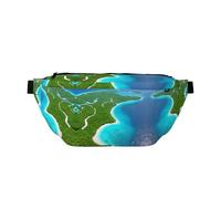 An Island In The Ocean - Riñonera cruzada grande, regalos para disfrutar de deportes, festivales, entrenamiento, viajes, correr, casual, color negro, talla única, Black, Talla única