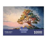 An Isolated Island with An Oak Tree 1000 Pcs Stabiler Karton Puzzle Kitten Stressabbau Familienspiel Puzzles Als Wohnaccessoires 52x38cm/1000pcs
