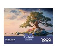 An Isolated Island with An Oak Tree 1000 Stück Premium-Karton Puzzle Kitten Lebendige Bilder Familienspiel Puzzles Als Wohnaccessoires 70x50cm/1000pcs
