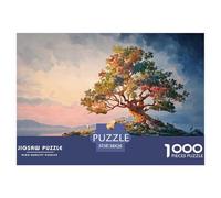 An Isolated Island with An Oak Tree 1000 Stück Premium-Karton Puzzle Kitten Lebendige Bilder Kreatives Spiel Puzzles Als Wohnaccessoires 38x26cm/1000pcs
