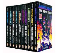 An Official Minecraft Novels 10 Books Collection Set (The Shipwreck, The Voyage, The Crash, The Island, The Rise of the Arch Illager, The Mountain , The End, Lost Journals, Dragon & Haven Trials)