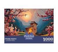 An Old House in The Moonlight 1000 Piezas Cartón Fuerte Rompecabezas Fantasy Village Liberador De Estrés Juego Familiar Puzzle Juego De Desafío Difícil 38x26cm/1000pcs