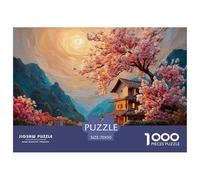 An Old House in The Moonlight 1000 Piezas Cartón Fuerte Rompecabezas Fantasy Village Liberador De Estrés Juego Creativo Puzzle Juego De Desafío Difícil 70x50cm/1000pcs