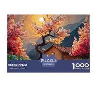 An Old House in The Moonlight 1000 Piezas Cartón Rompecabezas Fantasy Village Imposible, Difícil Juego Creativo Puzzle Juego De Desafío Difícil 38x26cm/1000pcs