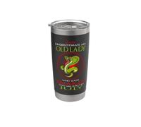 An Old Lady Who Loves Snakes Was Born In July Birthday Vaso térmico de acero inoxidable de doble pared