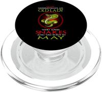 An Old Lady Who Loves Snakes Was Born In May Birthday PopSockets PopGrip para MagSafe