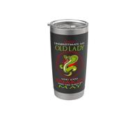 An Old Lady Who Loves Snakes Was Born In May Birthday Vaso térmico de acero inoxidable de doble pared