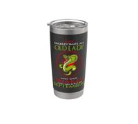 An Old Lady Who Loves Snakes Was Born In September Birthday Vaso térmico de acero inoxidable de doble pared
