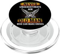 An Old Man Who Can Make Knives - Forging Knives Bladesmith PopSockets PopGrip para MagSafe
