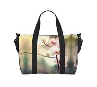 An Orchid. Bolso de mano para mujer, bolso de mano con cremallera, ideal para el trabajo, viajes, fitness, viajes, color negro, talla única