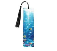 an Underwater Wonderland of Sea Turtles - Marcapáginas de madera impreso de doble cara, 5 piezas, regalos para mujeres para amantes de los libros, accesorios geniales para cuadernos, regalos de