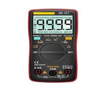 AN8008/AN8009 Multímetro digital 409b Doble fusible Auto-rango Medidor EléctricoTrue-Transistor Capacitor Teste(AN8008 Pro Red)