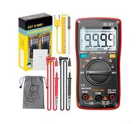 AN8009 Multímetro digital 9999 cuentas verdadero RMS, CA/CC probador de corriente de voltaje con NCV, Hz, capacitancia y temperatura, pantalla LCD retroiluminada HD para pruebas eléctricas