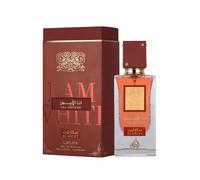 Lattafa Eau de Parfum Ana Abiyedh Scarlet – Oriental de lujo, botella roja elegante, 60 ml