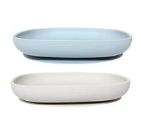 ana baby 2 Pack Silicone Feeding Suction Plates for Babies and Toddlers, BPA Free, Dishwasher, Microwave and Freezer Safe