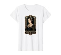 Ana Bolena, Esposa del Rey Enrique VIII de Inglaterra Camiseta gráfica económica, Mujer, Blanco, L