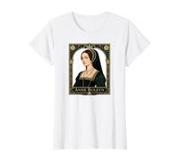 Ana Bolena Esposa del Rey Enrique VIII de Inglaterra Camiseta gráfica económica, Mujer, Blanco, M