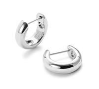 Ana Luisa Giulia - Pendientes de aro gruesos para mujer, hipoalergénicos, resistentes al agua, sin deslustre, chapados en oro de 14 quilates y plata rodiada, diseño elegante en oro y plata