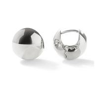 Ana Luisa Pendientes de aro de esfera Abby and Dakota Styles para mujer, chapados en oro de 14 quilates, chapados en rodio plateado con mármol azul, mini aretes de aro para mujer, hipoalergénicos y