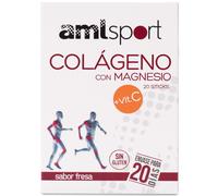 OFERTA Colágeno con Magnesio y Vitamina C sabor fresa Amlsport 20 sticks