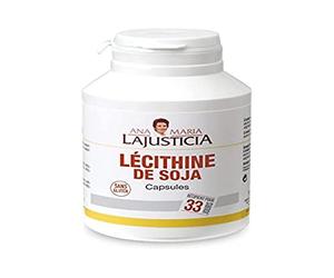 Ana Maria Lajusticia - Lecitina de soja - 300 cuentas. Disminuye los niveles de colesterol en la sangre y mejora la memoria. Apto para veganos. Caja para 33 días de tratamiento.
