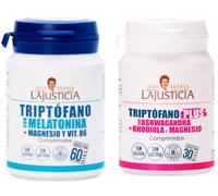 Ana Maria Lajusticia Triptófano Plus Ashwagandha + Rhodiola + Magnesio 60 Comprimidos + Triptófano + Melatonina + Magnesio y Vit. B6 60 Comprimidos