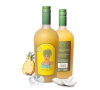 Ana Nás Piña Colada - Cóctel Premium, artesano y natural - Pack de 2 botellas elaborado con ron blend añejo, puré de piña y puré de coco natural y jarabe de azúcar - 2x75 cl.