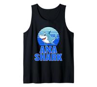 Ana Shark Family Reunion Squad Primer Apellido Camiseta sin Mangas