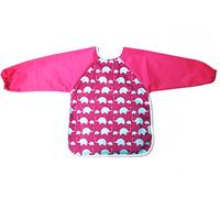 Ana Wiz AnaBaby - Babero de manga larga y suave, resistente al agua, lavable, con bolsillo reversible, perfecto