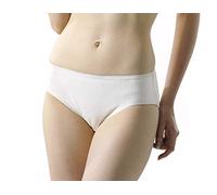 Ana Wiz Calzoncillos Desechables para Mujer 100% algodón Natural súper Suaves (Paquete de 4) - Hospital, Maternidad, posparto, Viajes, Belleza (pequeño), Color Blanco