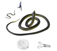 ANABIUP Serpiente Falsa, Serpiente de Goma para Broma con Cuerda y Clip, Serpiente de Goma Realista para Bromas