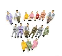 Añade carácter a tus diseños de tren con el juego de 50 modelos de figuras pintadas sentadas, ideales para representación en escala 1 50