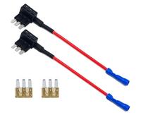 Añade un adaptador de circuito, micro 3 fusibles, estilo hoja expandible, portafusibles de 12 V para luces subterráneas, accesorios LED interiores para coches, camiones, barcos, accesorios con 2