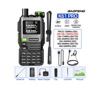 (Añadir H-48CM) K61 PRO Air Band Walkie Talkie Multibanda Inalámbrico Copia Frecuencia DTMF NOAA Mejorado