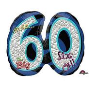 Anagram 4 Oh No It'S My Birthday 60 Globo de aluminio, 26 pulgadas, multicolor