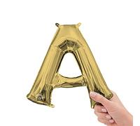 Anagram Globo de fiesta de Mylar con diseño de letra A, 40,6 cm, oro blanco