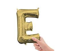 Anagram Globo de fiesta de Mylar con diseño de letra E, 40,6 cm, oro blanco