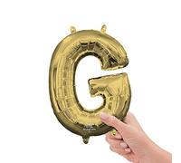 Anagram Letra G Foil Mylar - Globo de fiesta, 40,6 cm, oro blanco