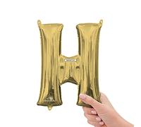 Anagram Letra H - Globo de fiesta de Mylar, 40,6 cm, oro blanco