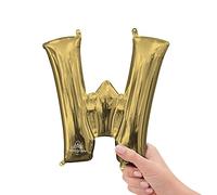 Anagram Letra W - Globo de fiesta de Mylar, 40,6 cm, oro blanco
