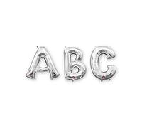 Anagram Letter H Silver Globo de Helio Gigante, Forma de la Letra H, Caucho, Plateado