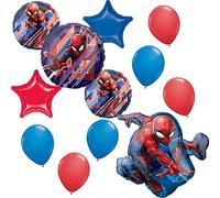 Anagram Spider-Man Thwip - Suministros para fiesta de cumpleaños, 12 piezas de decoración de ramo de globos
